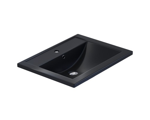 Раковина для ванной кварцевая Uperwood Foster Quartz 60х40,5х16,5, черная матовая, уголь