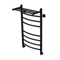 Полотенцесушитель водяной Comfysan Noumi W-8 80/40 с полкой, черный
