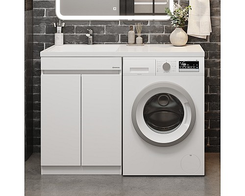 Тумба под раковину Onika Милтон Нова 48 напольная под стиральную машину, белая