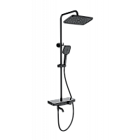 Душевая система с термостатом Wonzon&Woghand, Черный матовый
