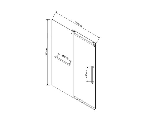 Душевая дверь Vincea Como Soft VDS-1CS110CLB 1100 черный стекло прозрачное