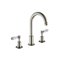 Смеситель для раковины на 3 отверстия Benesque Grosvenor Level никель глянцевый