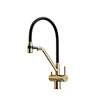 Смеситель для кухни SANCOS Dora SC4003BG с подключением фильтра для воды, браш золото