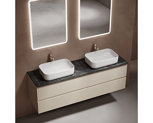 Столешница для ванной комнаты из керамогранита Sancos Black Sky 1600х460, TT160A1X