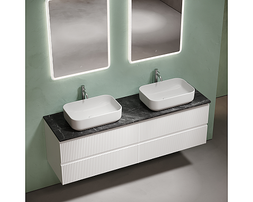 Столешница для ванной комнаты из керамогранита Sancos Black Sky 1600х460, TT160A1X