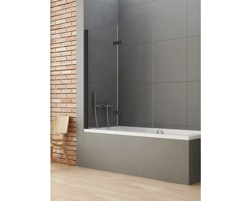 Шторка для ванны NEW TRENDY NEW SOLEO BLACK 120x140 L черный
