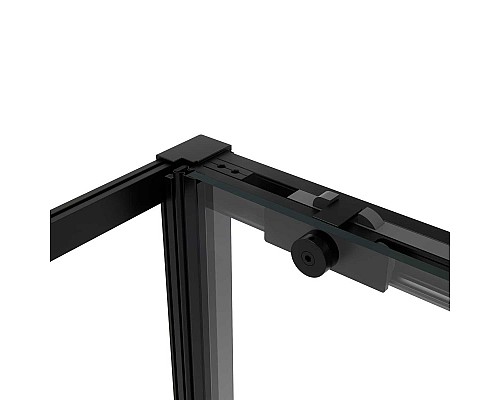 Душевой уголок Vincea Slim Soft VSR-1SS1013CLB 1300x1000 черный стекло прозрачное