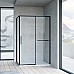 Душевой уголок Vincea Slim Soft VSR-1SS1013CLB 1300x1000 черный стекло прозрачное