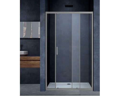 Душевая дверь Vincea Alpha VDS-3AL110CLGM, 110, вороненая сталь, стекло прозрачное