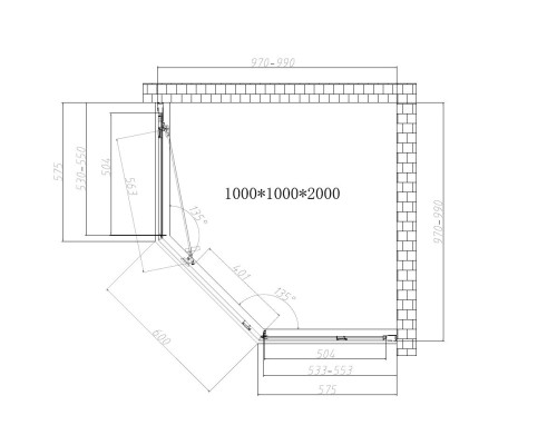 Душевой уголок Vincea Show VSP1-4SH100CL 1000x1000 хром стекло прозрачное