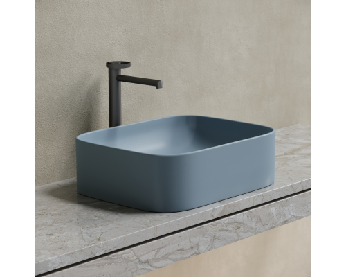 Чаша накладная прямоугольная Ceramica Nova Element 50x38 Серо-Голубой Матовый