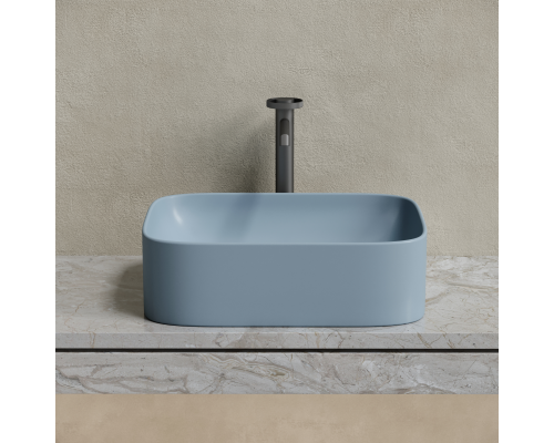 Чаша накладная прямоугольная Ceramica Nova Element 50x38 Серо-Голубой Матовый