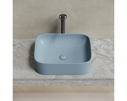 Чаша накладная прямоугольная Ceramica Nova Element 50x38 Серо-Голубой Матовый