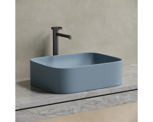 Чаша накладная прямоугольная Ceramica Nova Element 50x38 Серо-Голубой Матовый