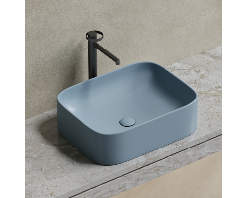 Чаша накладная прямоугольная Ceramica Nova Element 50x38 Серо-Голубой Матовый