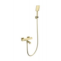 Смеситель для ванны с душем и термостатом Wonzon&Woghand, Брашированное золото