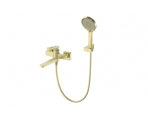Смеситель для ванны с душем Wonzon&Woghand, Брашированное золото