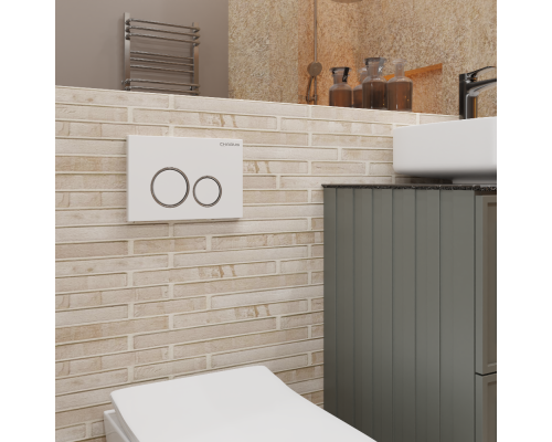 Кнопка смыва Charus Spazio FP.330.12.01 белый матовый