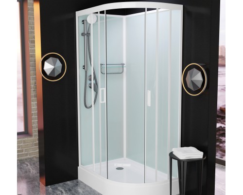Душевая кабина Frank F418L White без крыши Размер:100x80x215 см