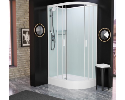 Душевая кабина Frank F418L White без крыши Размер:100x80x215 см