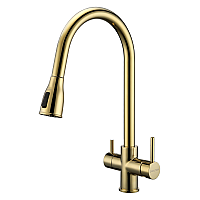 Смеситель для кухни Paulmark Lange La214212-G Золото