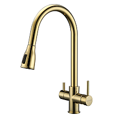 Смеситель для кухни Paulmark Lange La214212-G Золото