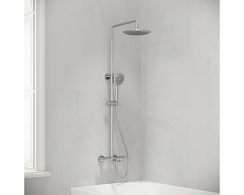 Душевая стойка Sancos Game с изливом и термостатом для ванны/душа, хром, SC3001CH