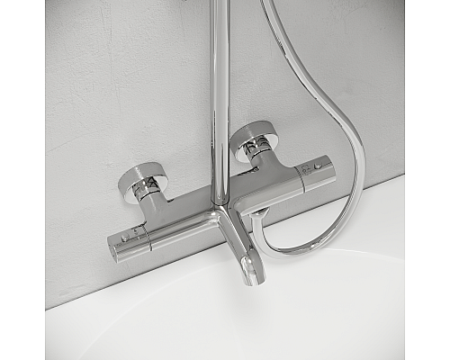 Душевая стойка Sancos Game с изливом и термостатом для ванны/душа, хром, SC3001CH