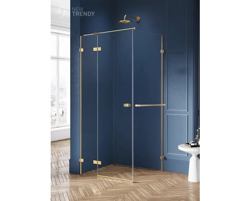 Душевое ограждение NEW TRENDY AVEXA GOLD BRUSHED L 100x110x200 золото