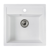 Кухонная мойка прямоугольная 510х505 Reflexion Zia RX1251WH, белый