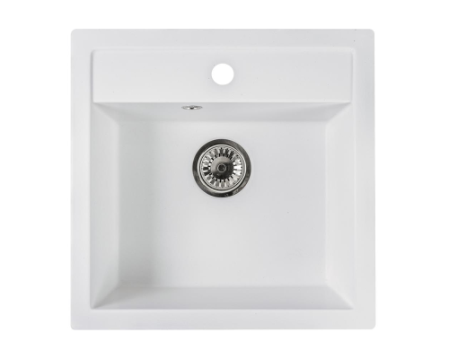 Кухонная мойка прямоугольная 510х505 Reflexion Zia RX1251WH, белый