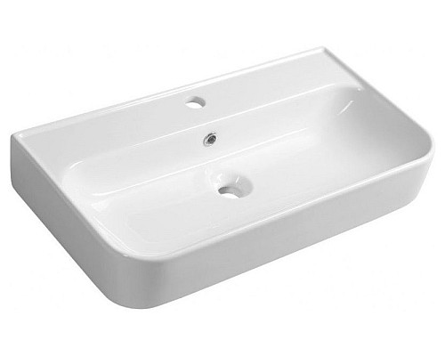 Раковина, ISVEA, SistemaU накладной-1, с переливом, без креплений,-белый 10PL53070SV