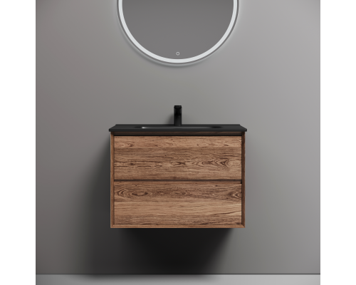 Тумба под раковину подвесная Sancos Marmi 2.0 69х44 с доводчиками, дуб чарльстон, MR2.070ECH