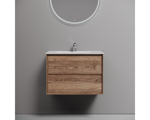 Тумба под раковину подвесная Sancos Marmi 2.0 69х44 с доводчиками, дуб чарльстон, MR2.070ECH