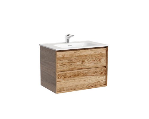 Тумба под раковину подвесная Sancos Marmi 2.0 69х44 с доводчиками, дуб чарльстон, MR2.070ECH