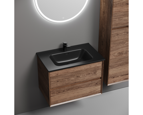 Тумба под раковину подвесная Sancos Marmi 2.0 69х44 с доводчиками, дуб чарльстон, MR2.070ECH