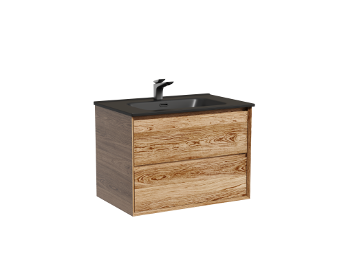 Тумба под раковину подвесная Sancos Marmi 2.0 69х44 с доводчиками, дуб чарльстон, MR2.070ECH