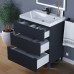 Тумба под раковину 70 см, Uperwood Tanos, напольная, черная, 3 ящика