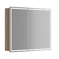 Зеркальный шкаф SANCOS Mirror 990x150х740 мм, с LED подсветкой, дуб галифакс MI100EG