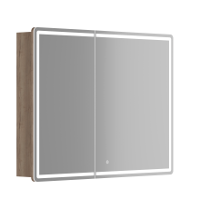 Зеркальный шкаф SANCOS Mirror 990x150х740 мм, с LED подсветкой, дуб галифакс MI100EG