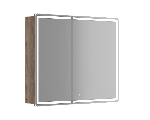 Зеркальный шкаф SANCOS Mirror 990x150х740 мм, с LED подсветкой, дуб галифакс MI100EG