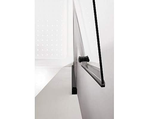 Душевая дверь Cezares Eco 80 ECO-O-B-1-80-C-NERO профиль Черный матовый стекло прозрачное