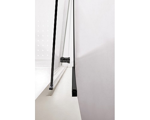 Душевая дверь Cezares Eco 80 ECO-O-B-1-80-C-NERO профиль Черный матовый стекло прозрачное