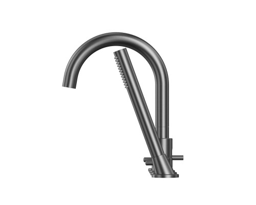 Смеситель для ванны на 4 отверстия WHITECROSS Y Y1232GM оружейная сталь