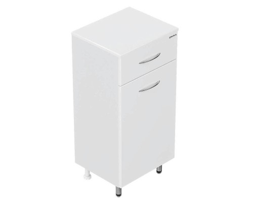 Полупенал Onika Каприз 40 напольный, белый, с бельевой корзиной