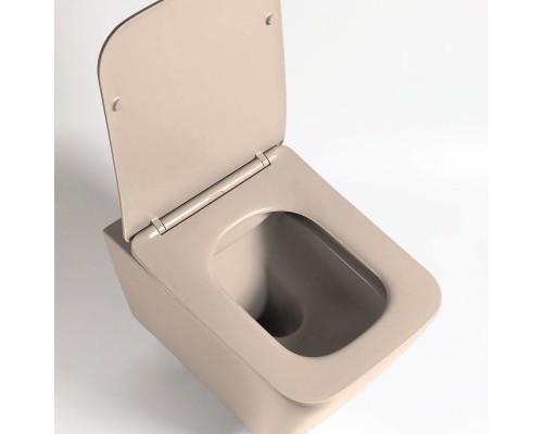 Унитаз подвесной Vincea Q-Line VT1-12MC безободковый капучино матовый с микролифтом
