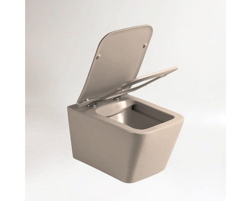 Унитаз подвесной Vincea Q-Line VT1-12MC безободковый капучино матовый с микролифтом