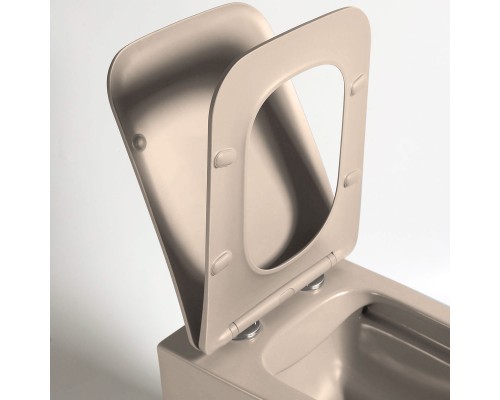 Унитаз подвесной Vincea Q-Line VT1-12MC безободковый капучино матовый с микролифтом