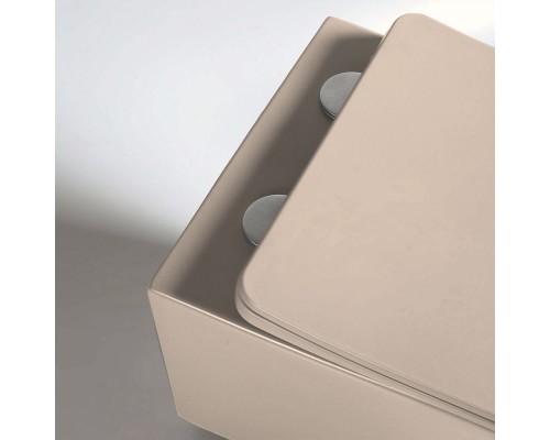 Унитаз подвесной Vincea Q-Line VT1-12MC безободковый капучино матовый с микролифтом