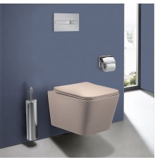 Унитаз подвесной Vincea Q-Line VT1-12MC безободковый капучино матовый с микролифтом